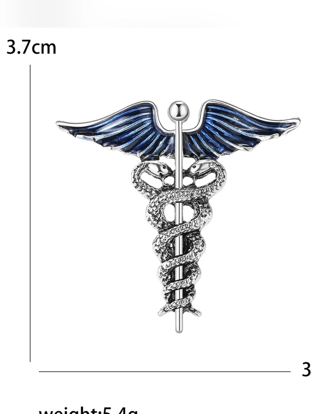 VQ Medical Caduceus Brooch